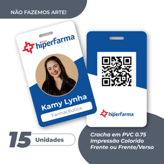 KIT COM 15 Crachás de PVC 0,75mm – NÃO FAZEMOS ARTE - LEIA O ANÚNCIO em Oferta na Shopee