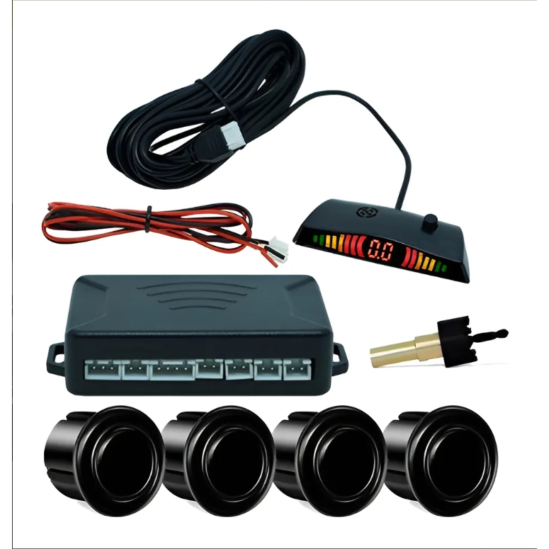 Sensor Estacionamento 4 Sensores Ré 22mm Display Led Cor Preto em Oferta na Shopee