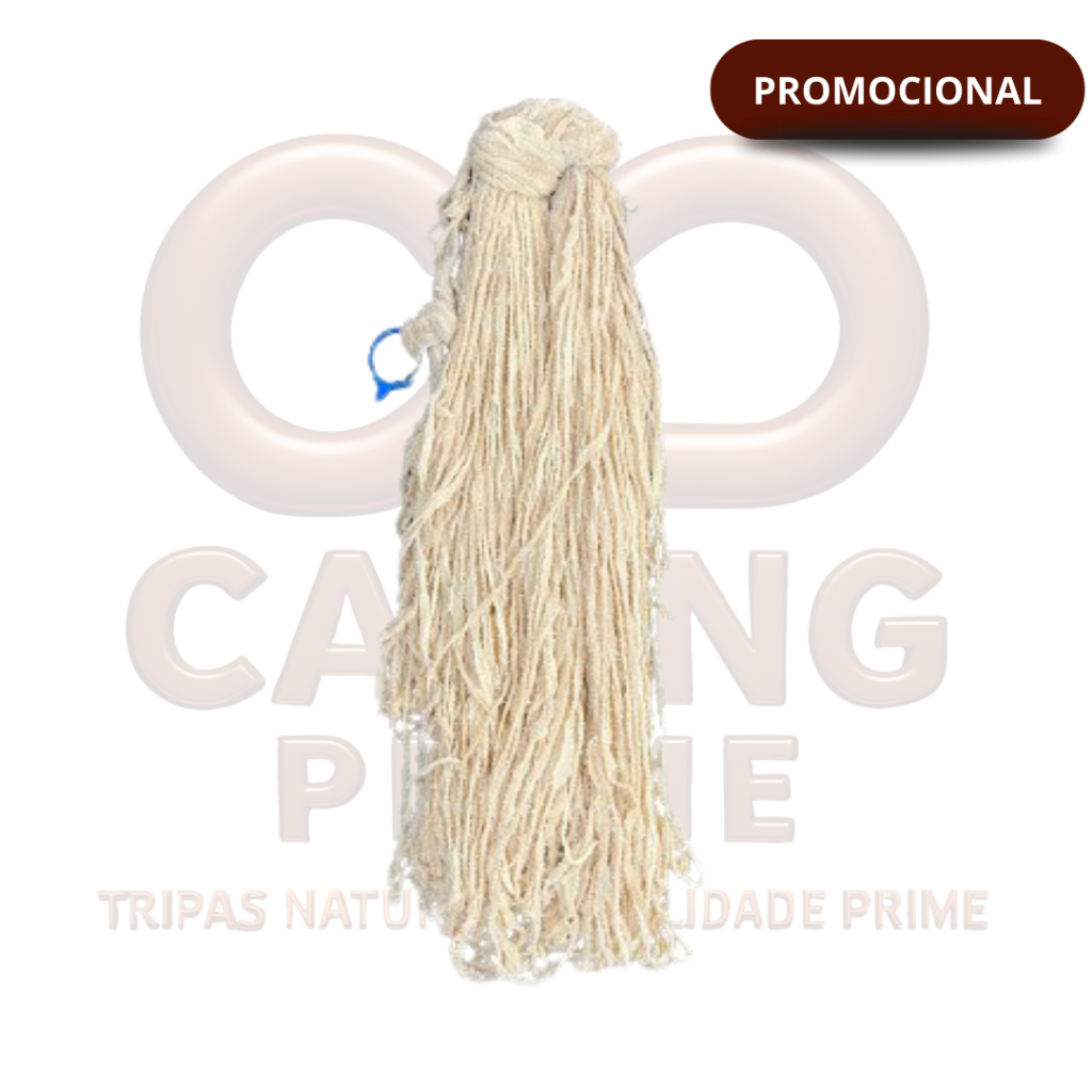 Envoltorio Ovino Seco PROMOCIONAL para Fazer Linguiça Artesanal - Calibre 20/24 com 90 metros em Oferta na Shopee