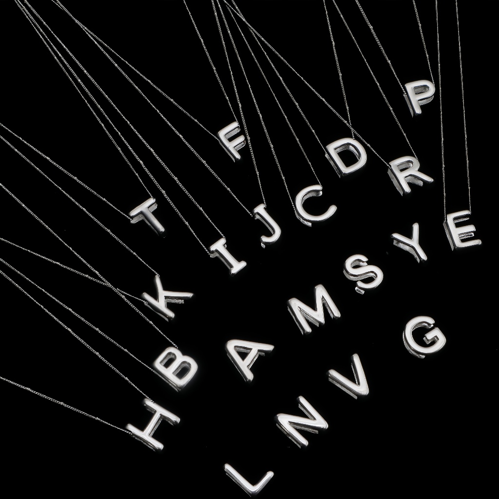 Colar Letra Inicial Feminino Prata 925 colar personalizado com letra para mulheres Presente de luxo em Oferta na Shopee