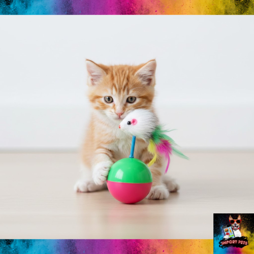 Brinquedo Gato Pet João Bobo Com Ratinho Colorido Pena em Oferta na Shopee