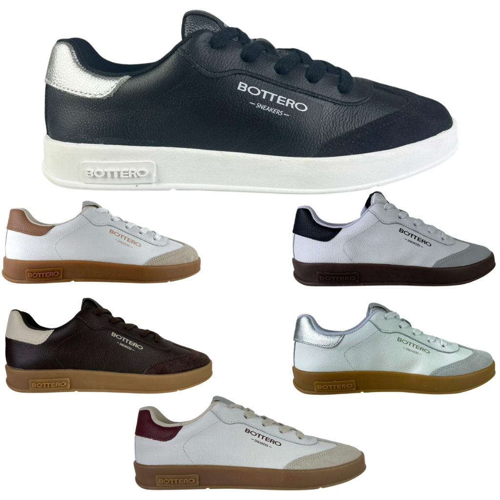 Tênis Bottero Feminino Couro Legítimo Casual Sneakers Original em Oferta na Shopee