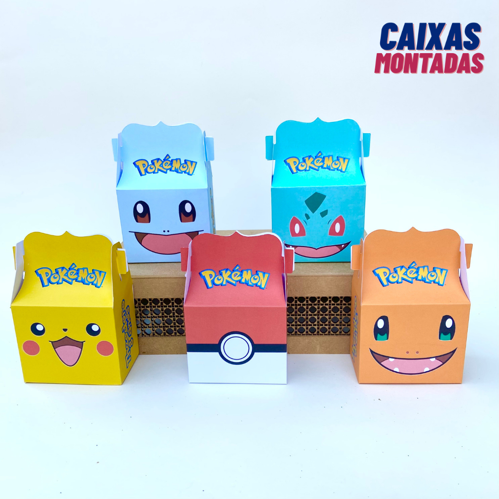Kit Personalizado Pokémon - CAIXAS MONTADAS - Lembrancinha - Festa Infantil - Aniversário - Pikachu - Charizard