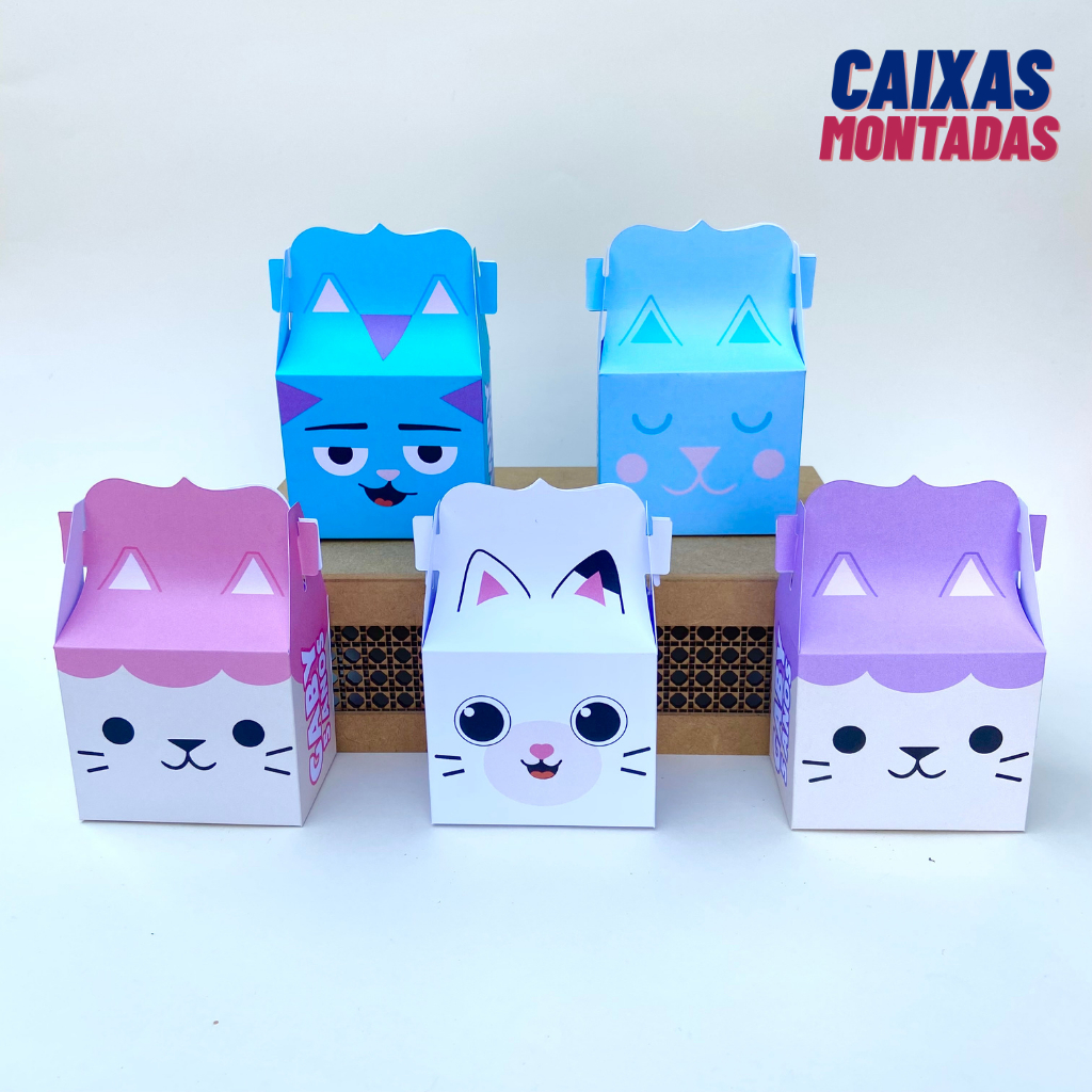 Kit Personalizado Casa Mágica da Gabby - CAIXAS MONTADAS - Lembrancinha - Festa Infantil - Aniversário - Gatinhos