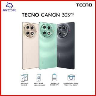 Tecno Camon 30S PRO 4G, 256GB/8GB RAM, Processador Mediatek Hélio G100, 50MP Câmera Principal e traseira, Versão Global em Oferta na Shopee