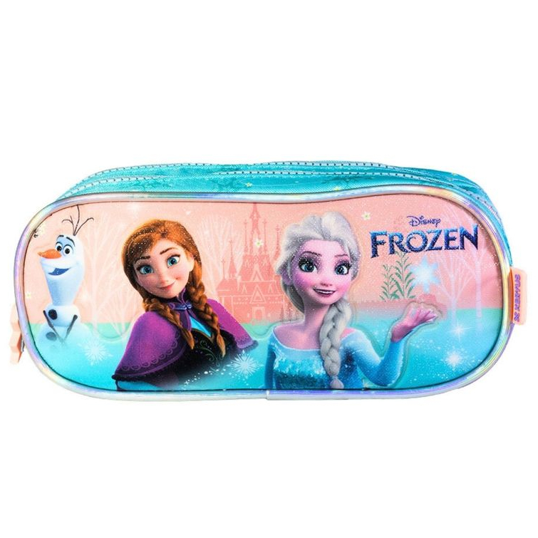 Estojo Escolar Penal Duplo Compartimento Infantil Menina Princesa Frozen Elsa e Anna Original Disney em Oferta na Shopee