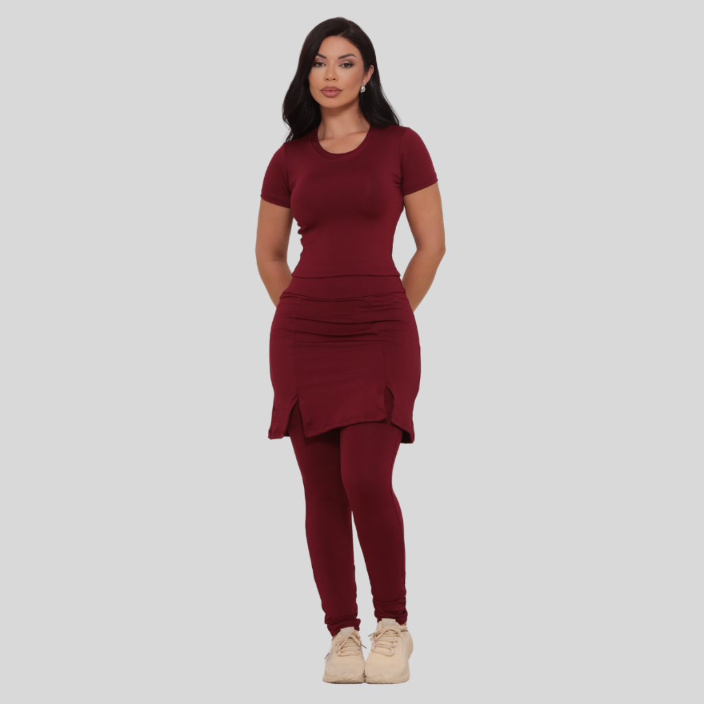 Conjunto Fitness Moda Modesta Cristã Evangélica Academia Treinos Caminhada