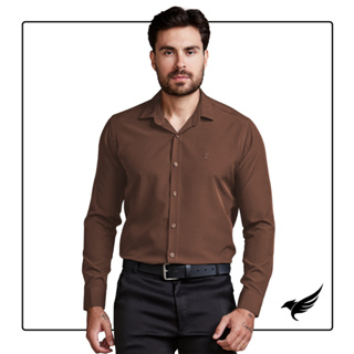 Camisa Social Masculina Manga Longa Slim em Oferta na Shopee