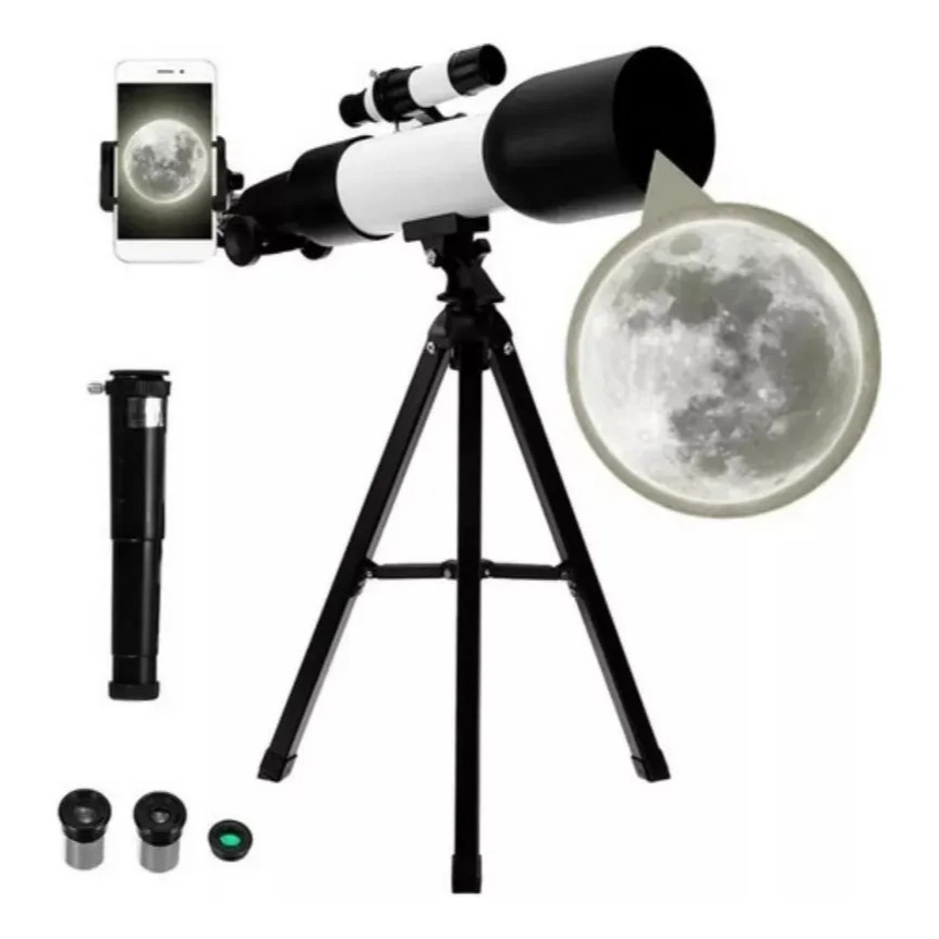 Telescopio Refrator Profissional Astronomico Luneta Barlow Preto