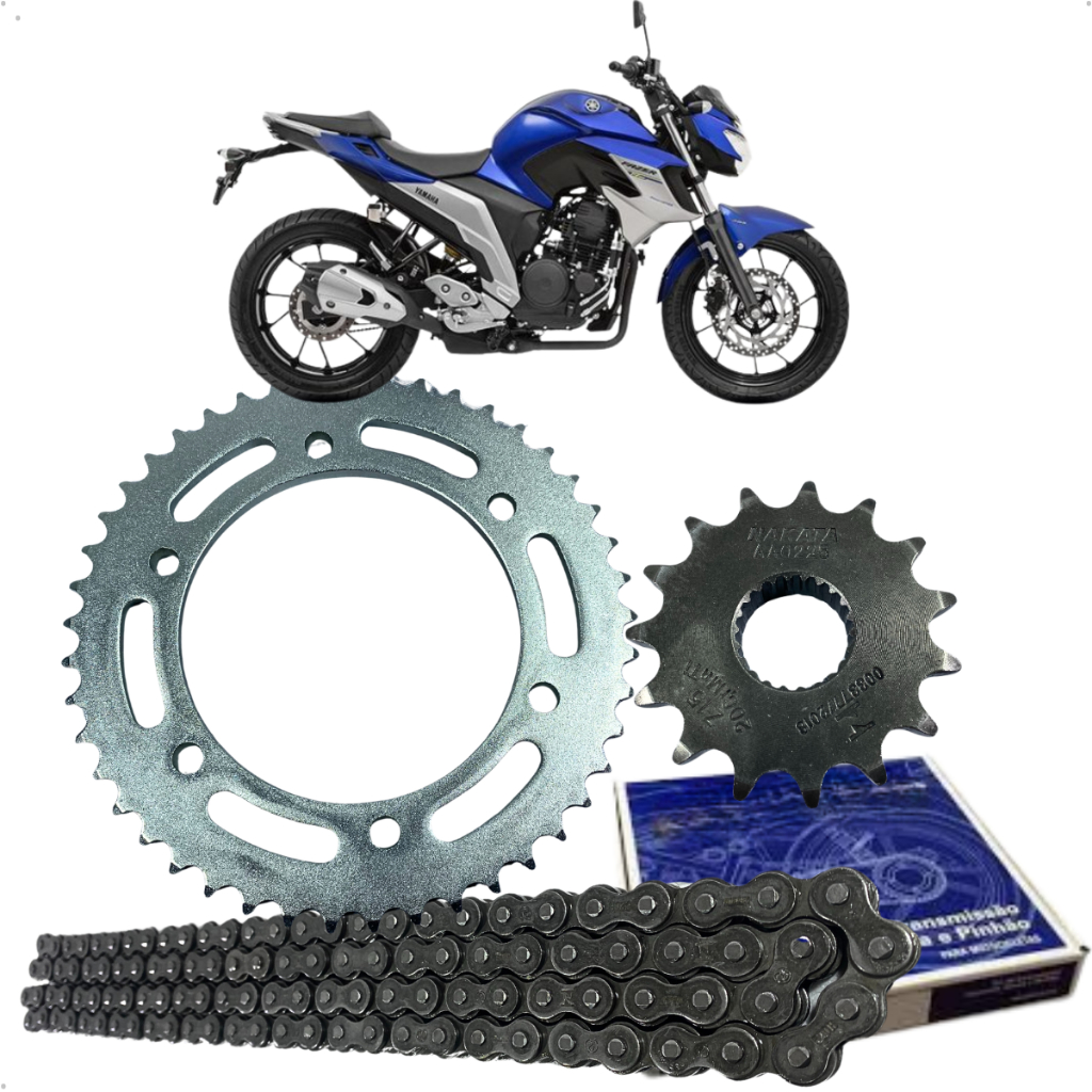Kit Relação C/ Rententor Corrente Coroa Fazer 250 2005 Á 2017 em Oferta na Shopee