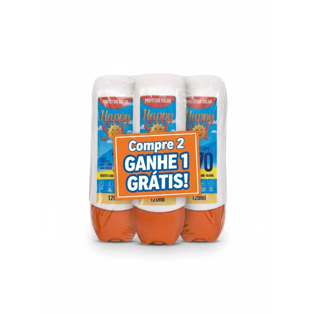 Protetor Solar Happysol FPS Compre 2 Leve 3 Toque Seco em Oferta na Shopee