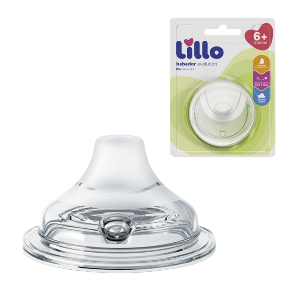 Bebedor Bico Reposição Silicone Antivazamento para Copo Treinamento Linha Super Evolution +6m Lillo