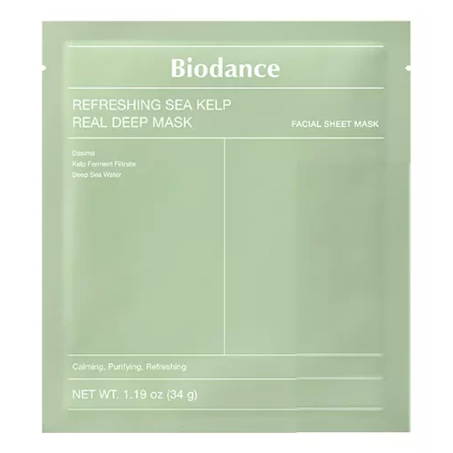 Máscara Biodance Sea Kelp Real Deep Mask - Controle de Oleosidade e Acne - Viral TikTok (Verde) 1 Un