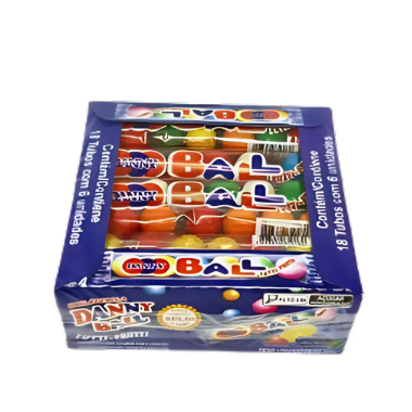 Chiclete Danny Ball Tutti Frutti Caixa Com 18 Tubos com 06 Unidades em Oferta na Shopee
