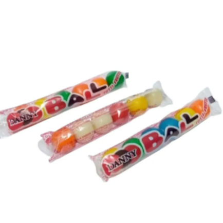 Chiclete Danny Ball Tutti Frutti Caixa Com 18 Tubos com 06 Unidades
