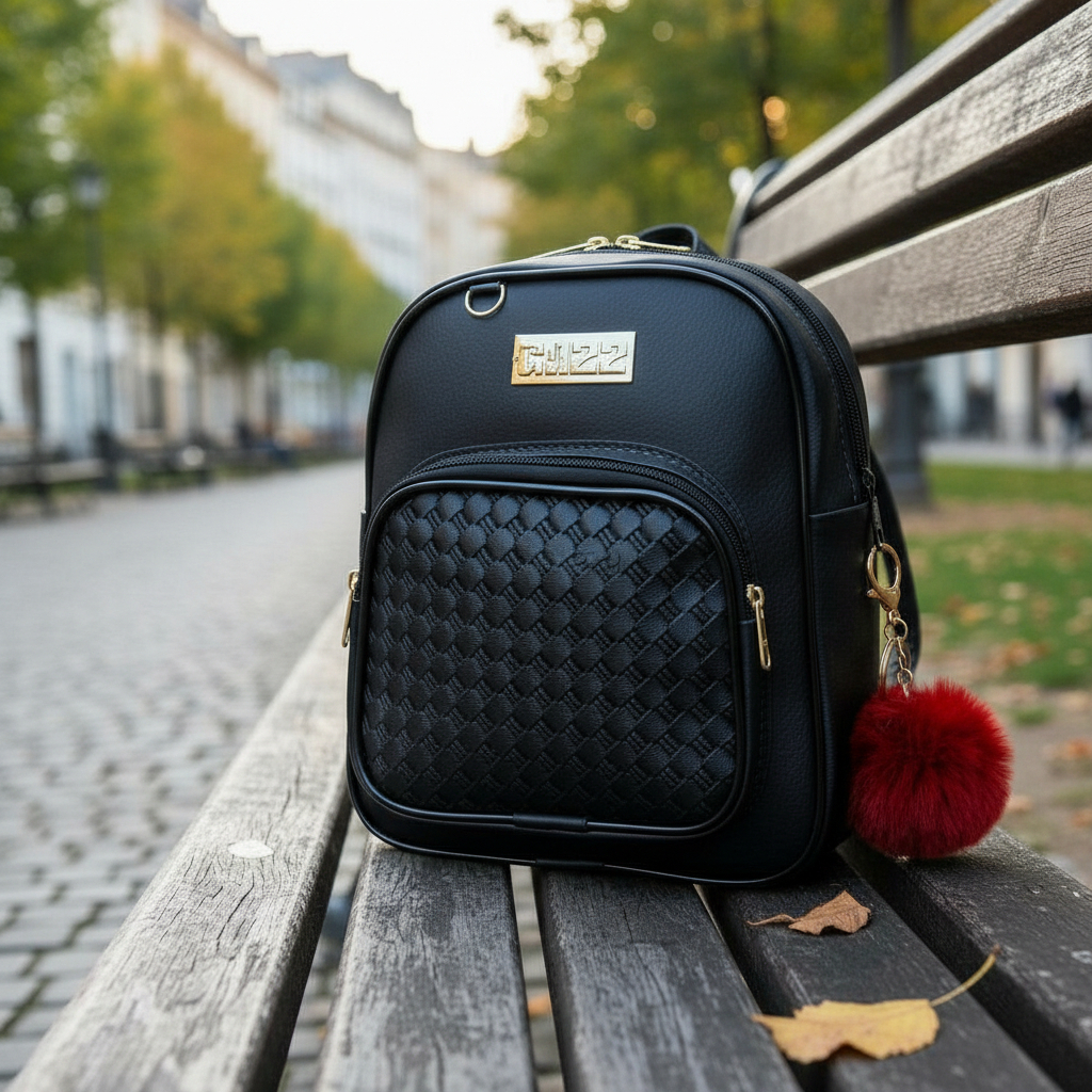 Mini Mochila Feminina Pequena Mochilinha De Costas Dia Dia Com Pompom em Oferta na Shopee