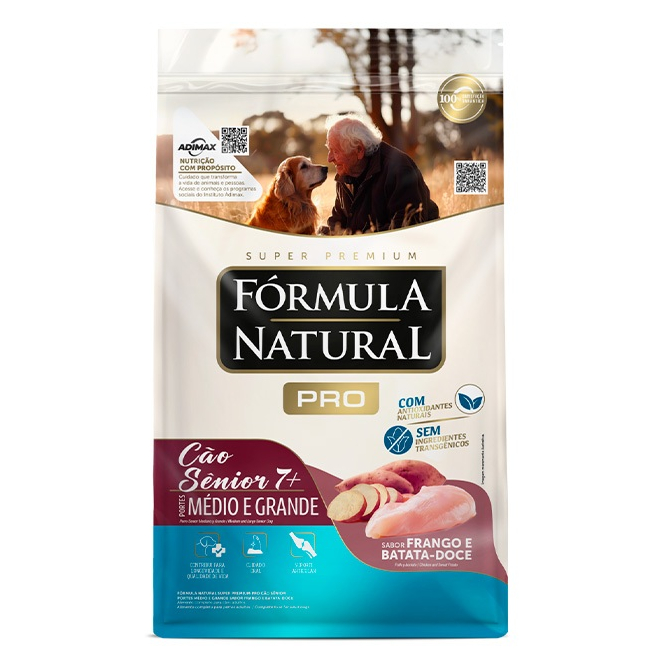 Ração Fórmula Natural Pró  Cães Sênior de Porte Médio e Grande Sabor Frango e Arroz Integral 15kg