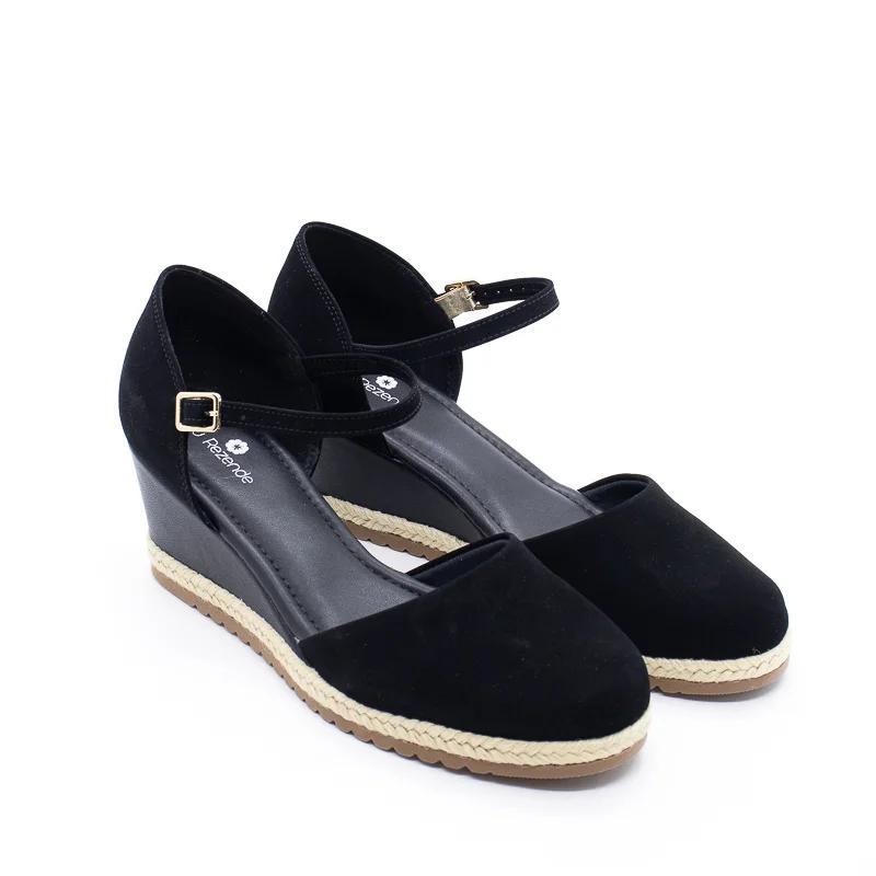 Sandália Anabela Espadrille Feminina Plataforma Corda Fechada Confortável Lu Rezende