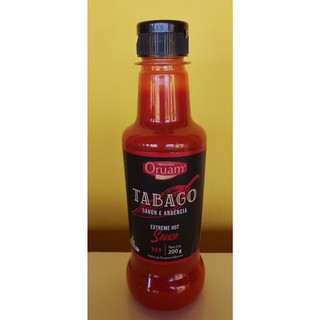 Molho de Pimenta Tabago Extreme Hot Sauce 200g Oruam Artesanal Picante Extra Forte