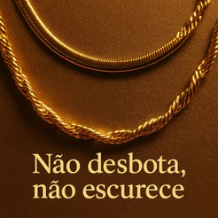Não Desbota, Não Escurece, Colar Duplo Feminino 18K Banhado a Ouro – Elegante e Moderno