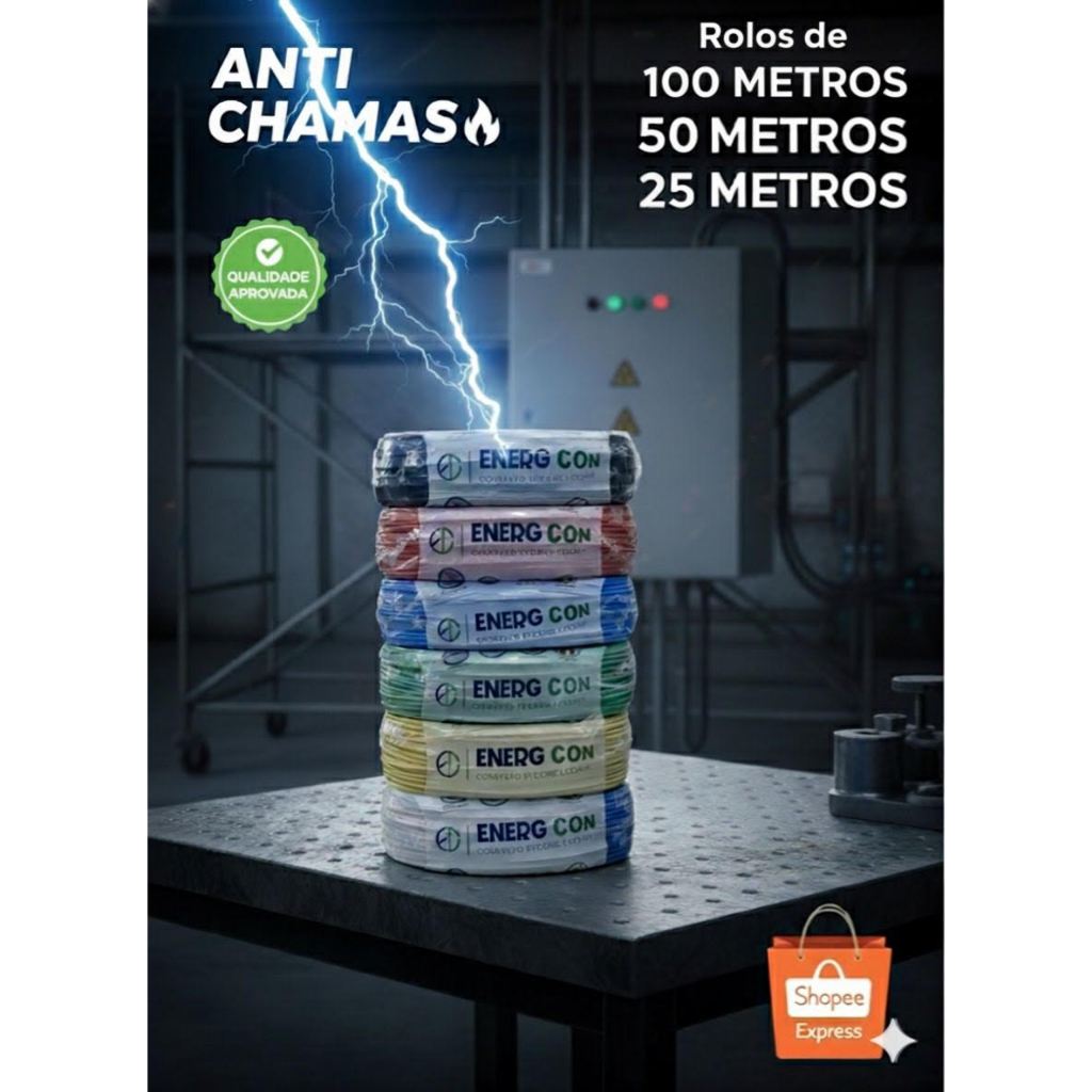 Fio Cabo Flexível 2,5mm 100 metros