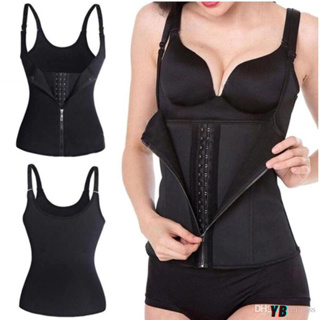 Cinta Modeladora Feminina com Zíper - Cintura Dupla de Compressão Ajustável para Redução Abdominal e Suporte com Alça em Oferta na Shopee