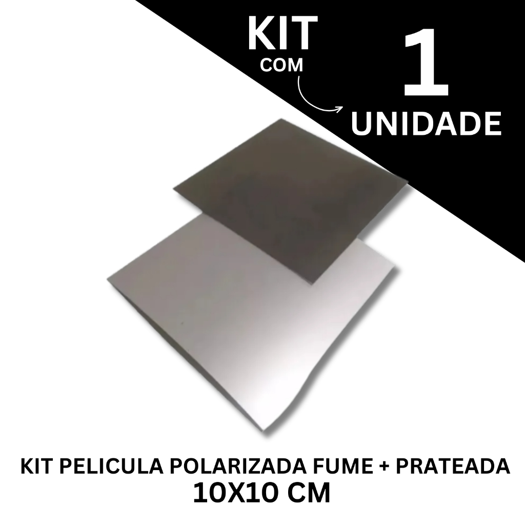 Kit Pelicula Polarizada + Prateada 10x10cm para Display ou Paineis - Moto/Carro/Relogio em Oferta na Shopee