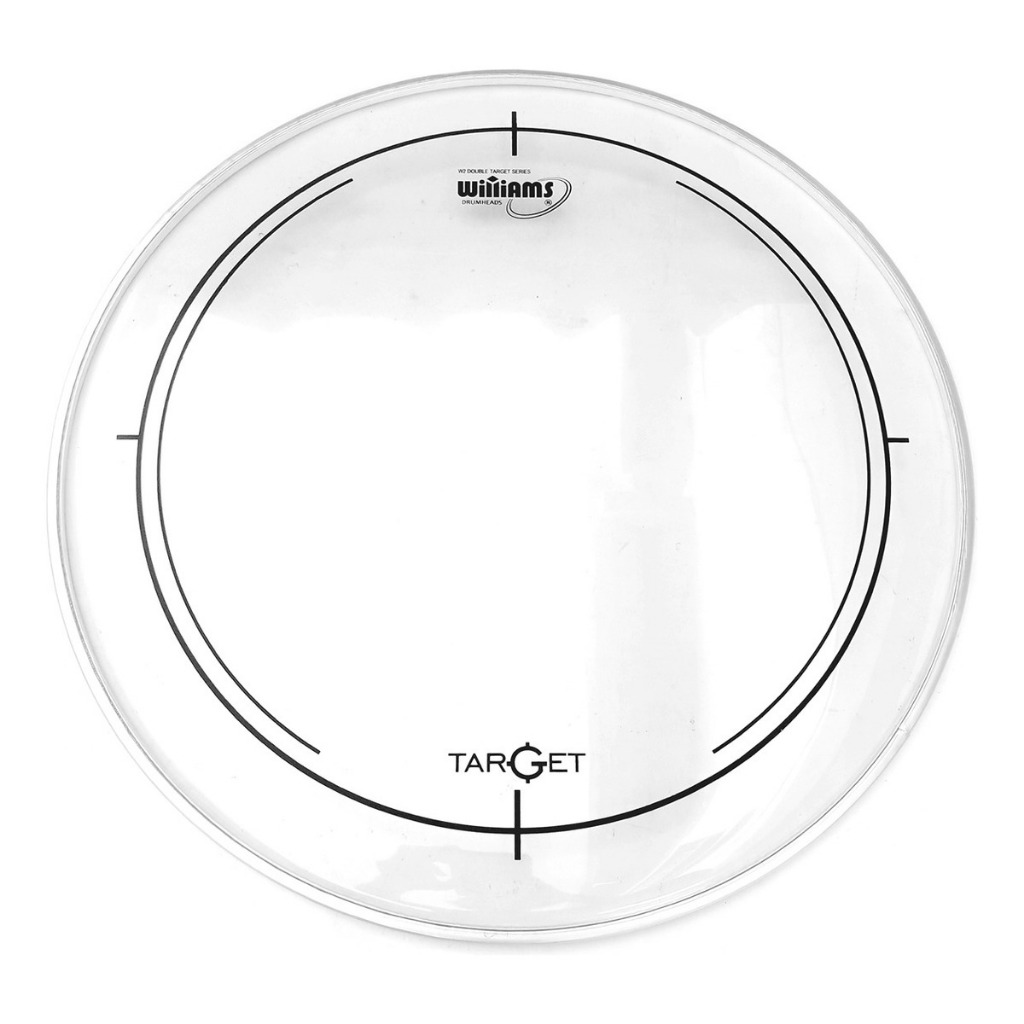Pele 22" Williams Target Clear W2 / Duplo Filme - Para Bumbo De Bateria