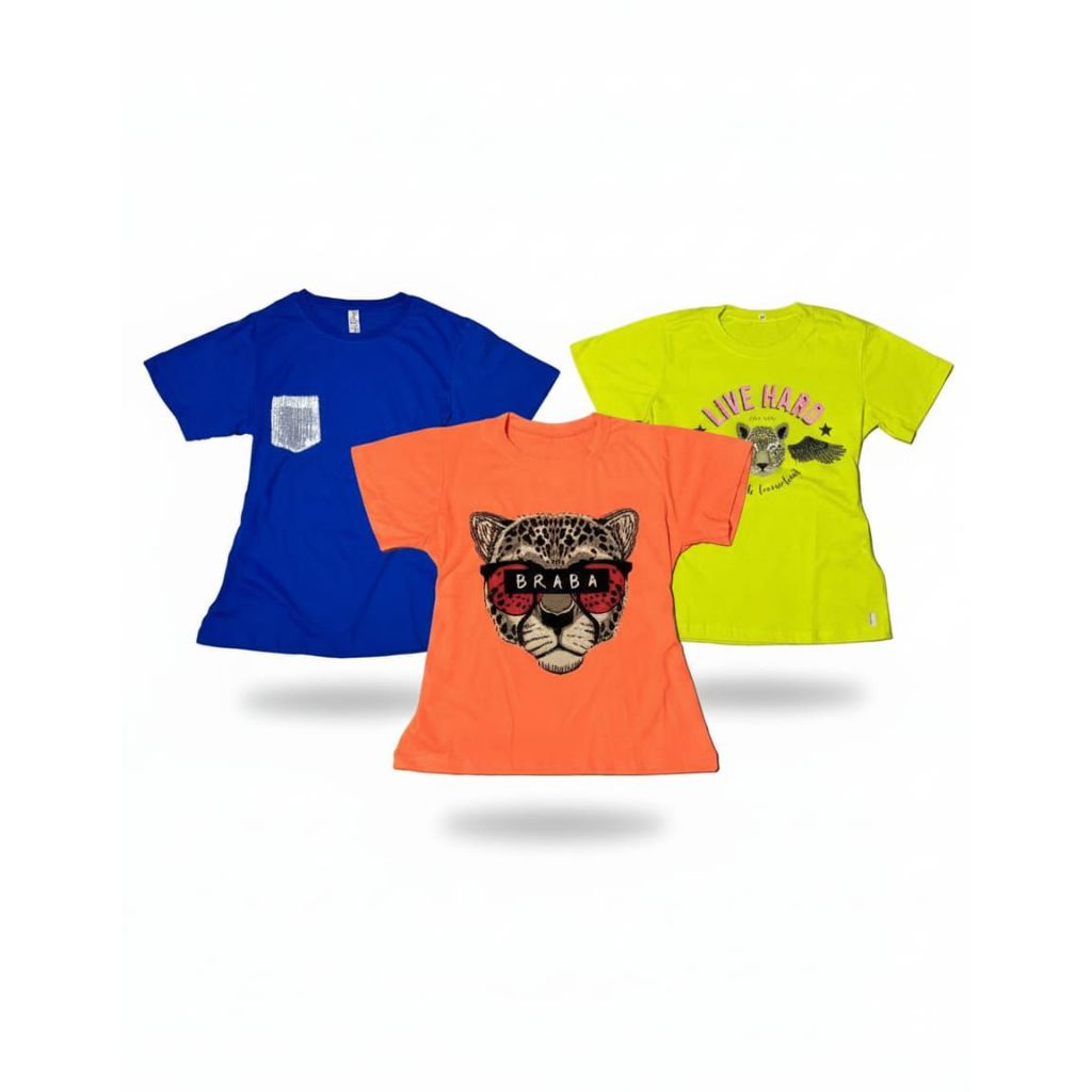 Kit 3 T-Shirt Feminina Estampada Várias Estampas Exclusivas Confortável  Moderna e Estilosa