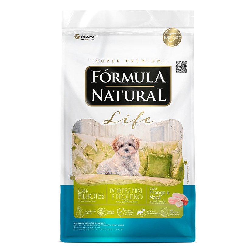 Ração Fórmula Natural Life  Cães Filhote Raças Mini Pequena 7kg