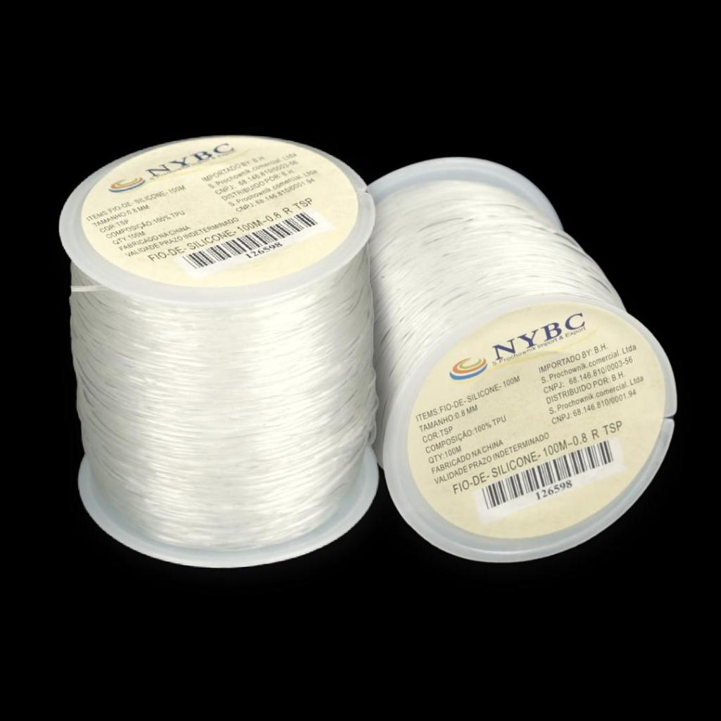 Fio de Silicone de 10" á 100" Metros - Ideal para Decoração, Artesanatos e Bijuterias - CRIAR