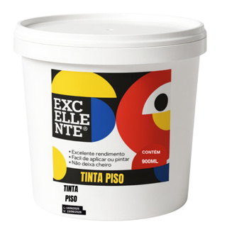 Tinta Piso Cinza Cores Excellente 900ML 1,5kg (Base Água) Resistencia - Garagem Quadra Diversas em Oferta na Shopee