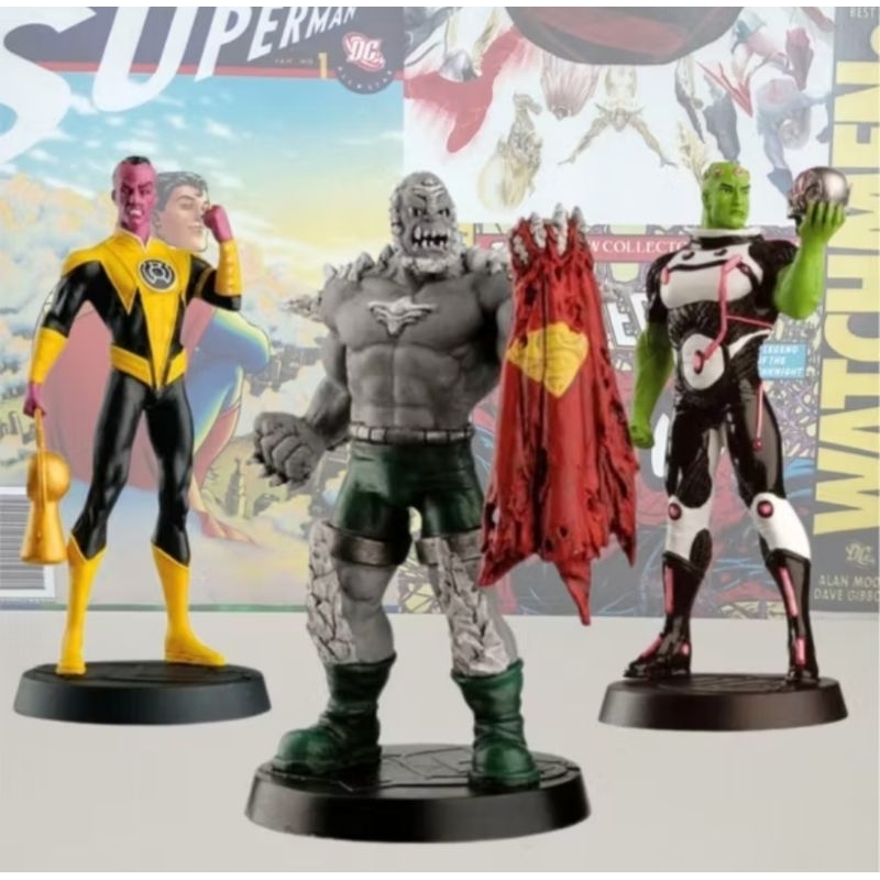 Miniaturas de Chumbo Marvel e DC Eaglemoss (algumas com as revistas originais)