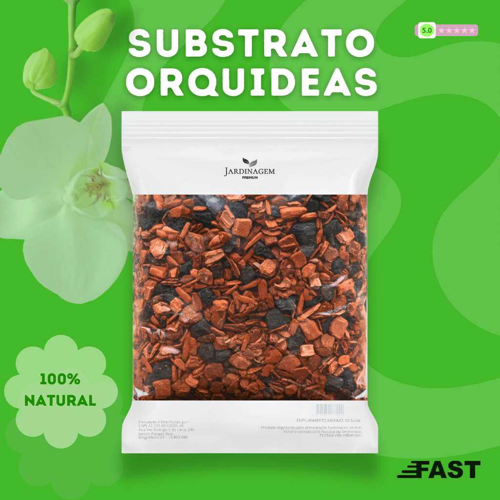 Substrato Orquídeas Mix 5Kg (20Lts) - com Chip de Coco, Casca de Pinus e Carvão para Crescimento em Oferta na Shopee