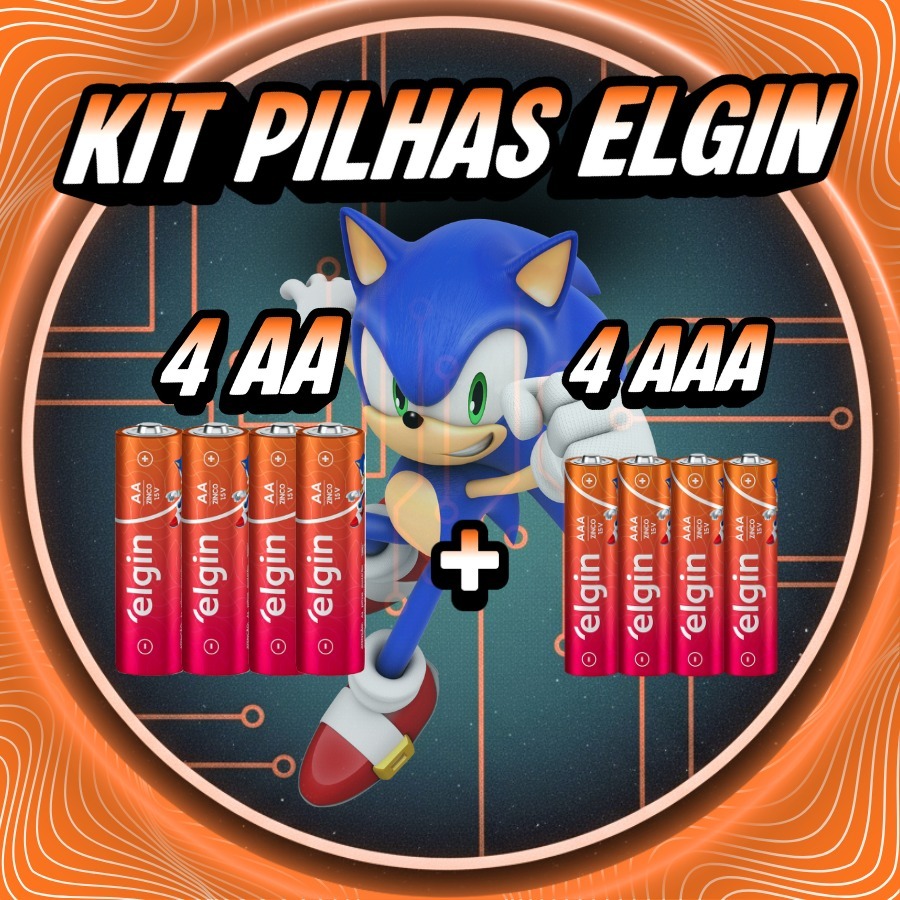 Elgin 4 AA Normal + 4 AAA Palito ou Escolha sua Quantidade em Oferta na Shopee