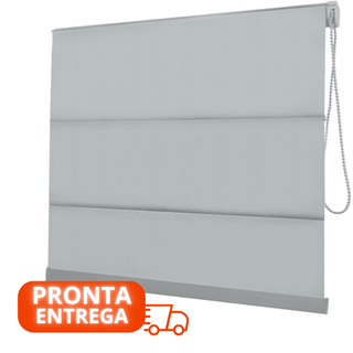 Persiana Cinza Romana Blackout L120 X A120