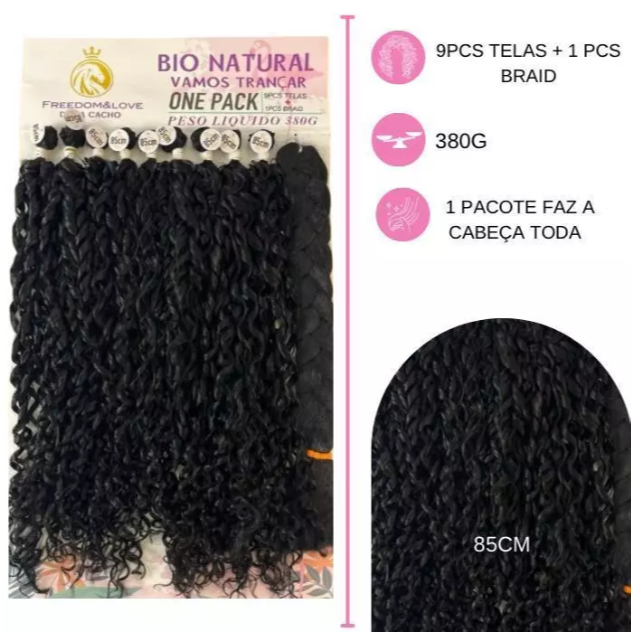 Cabelo Bio Natural Miss Pink 65cm 380g Freedom&Love Dona Cacho
