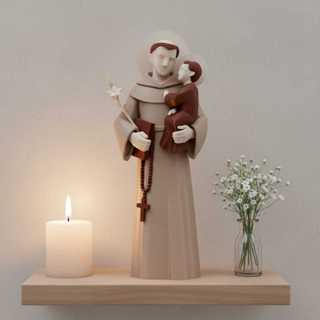 Estátua Religiosa de Santo Antônio com Menino Jesus – Imagem Sagrada para Decoração e Proteção em Oferta na Shopee