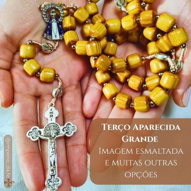 Terço Nossa Senhora Aparecida - Vários modelos (madeira, pescoço, infantil, hematita)