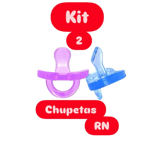 Kit 2 Chupetas Recém Nascido Comfort RN 100% silicone de 0 à 6 meses (0127) em Oferta na Shopee