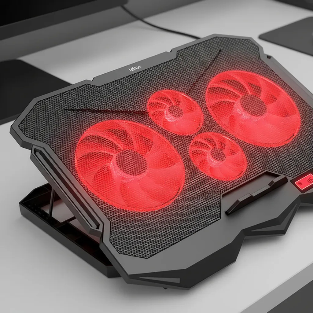 Suporte Base Mesa 4 Coolers Fan Notebook C Visor Letron Rush