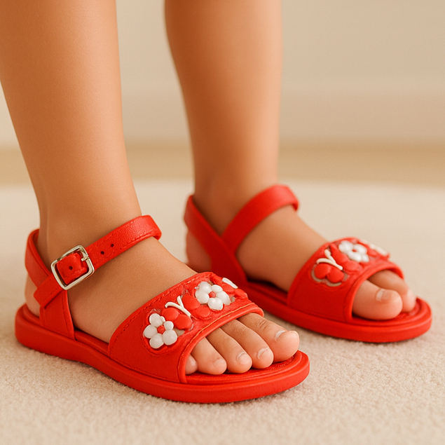 Sandalia de fivela infantis menina.Conforto e Estilo. Drika Calçados.