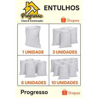 Saco de Ráfia Novo Liso Para Entulho Reforçado 49X75CM 1 UNI,3 UNI,6 UNI,10 UNI em Oferta na Shopee