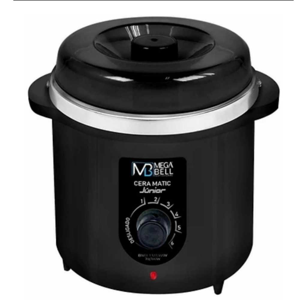 Mega Bell Cera Matic Júnior com Refil Branco/Preto - Aquecedor de Cera 400g