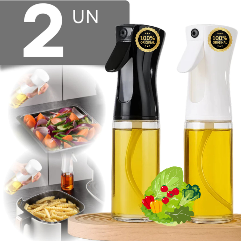 Galheteiro Para Azeite Óleo e Vinagre 210ml Spray Pulverizador Vidro