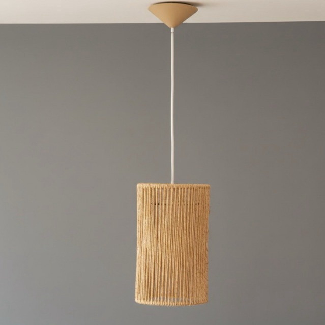 Lustre Pendente Luminárias Teto Rustica Redonda 15x25 c\fiação em Oferta na Shopee