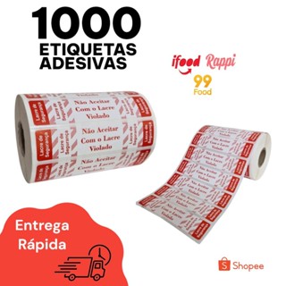 Etiquetas Lacre De Segurança Delivery Ifood em Oferta na Shopee