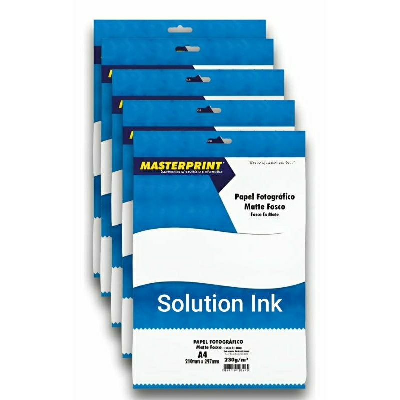 Papel Fotografico 230g Matte Fosco 100 Folhas Masterprint Branco em Oferta na Shopee