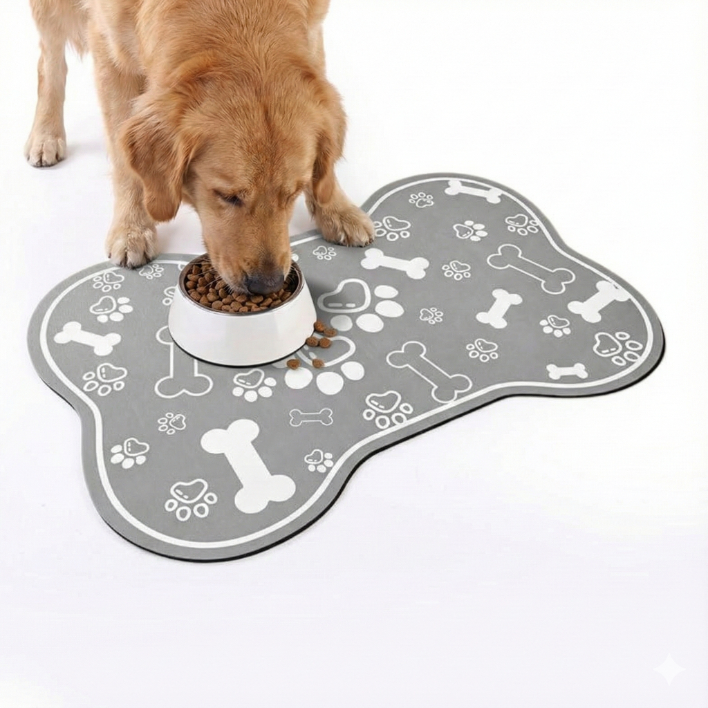 Tapete para Comedouro Pet Absorvente Antiderrapante Sem Sujeira Espalhada no Chão em Oferta na Shopee