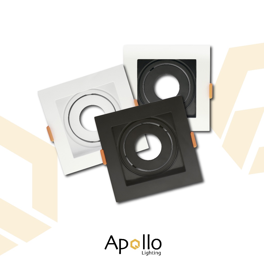 Kit 5 Spot Recuado Para Dicroica Mr16 com Soquete gu10 Embutir Quadrado
